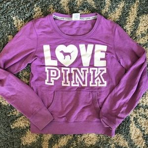 VS PINK purple pullover sweatshirt Size S 💜