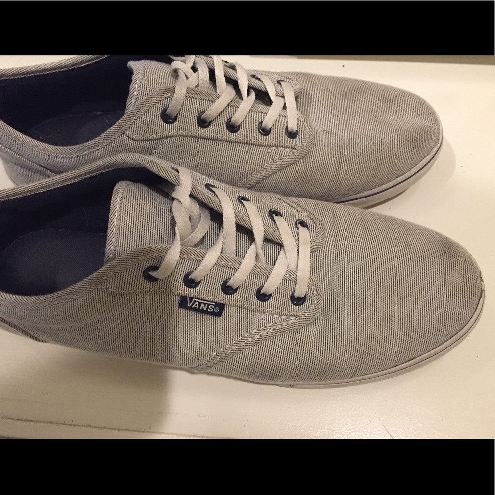 Grey striped vans