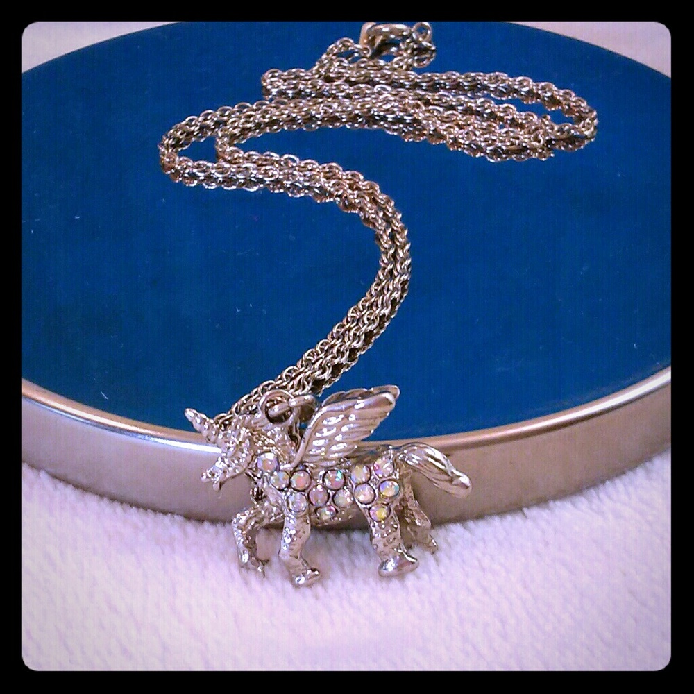 Cute silverUnicorn necklace