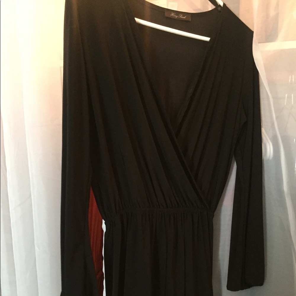 Long sleeve black romper