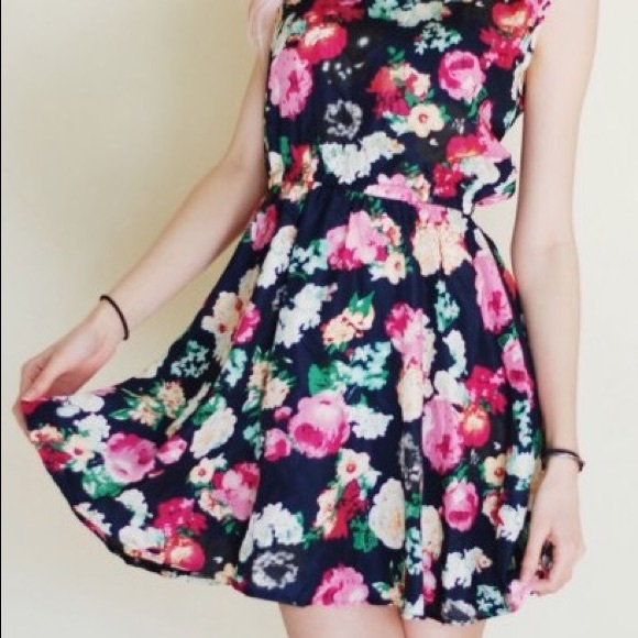 Host Pick Floral Print Mini A Line Sun Dress - Picture 3 of 5