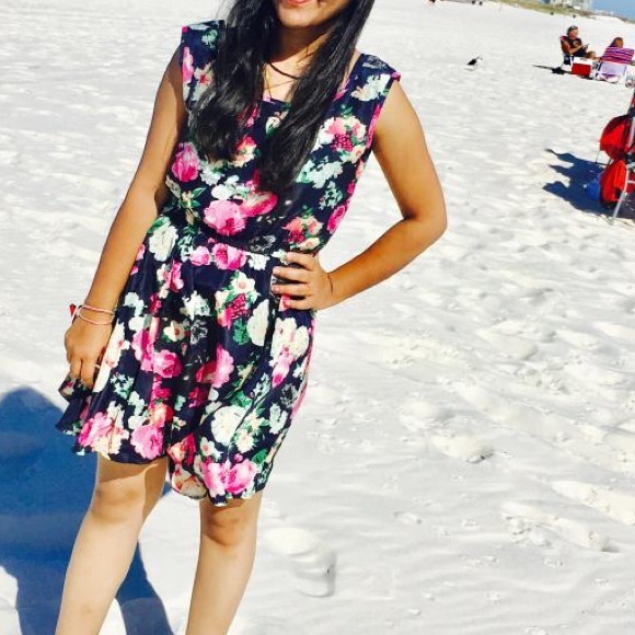 Host Pick Floral Print Mini A Line Sun Dress - Picture 2 of 5