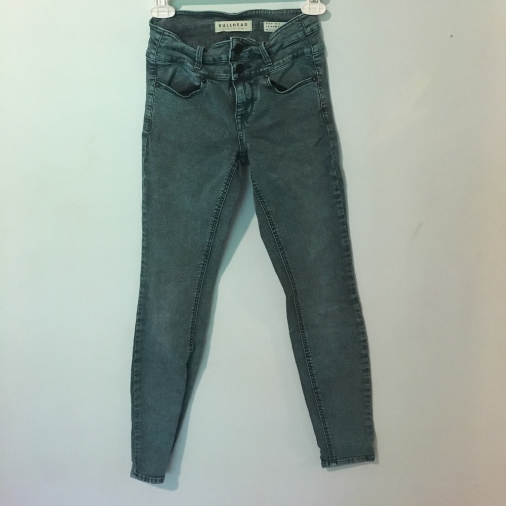 Pacsun Bullhead High Rise Teal Skinny Jeans