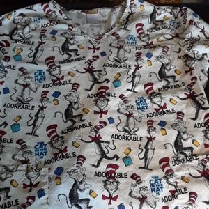 Dr. Seuss scrub top