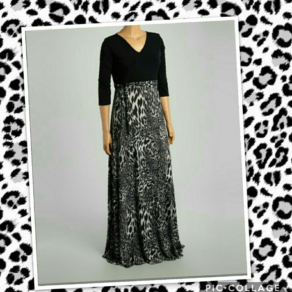 Snow Leopard Maxi Dress