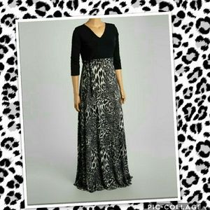 Snow Leopard Maxi Dress