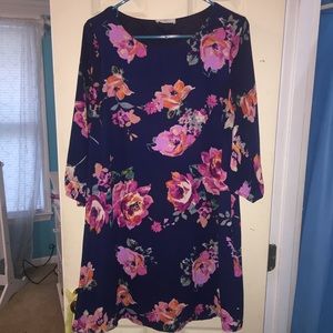 Navy floral dress