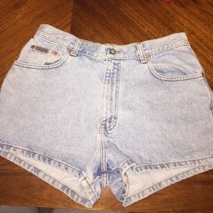 Calvin Klein high wasted jean shorts