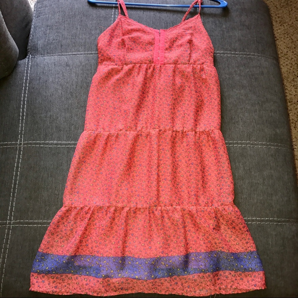 Floral Purple and Coral Sundress