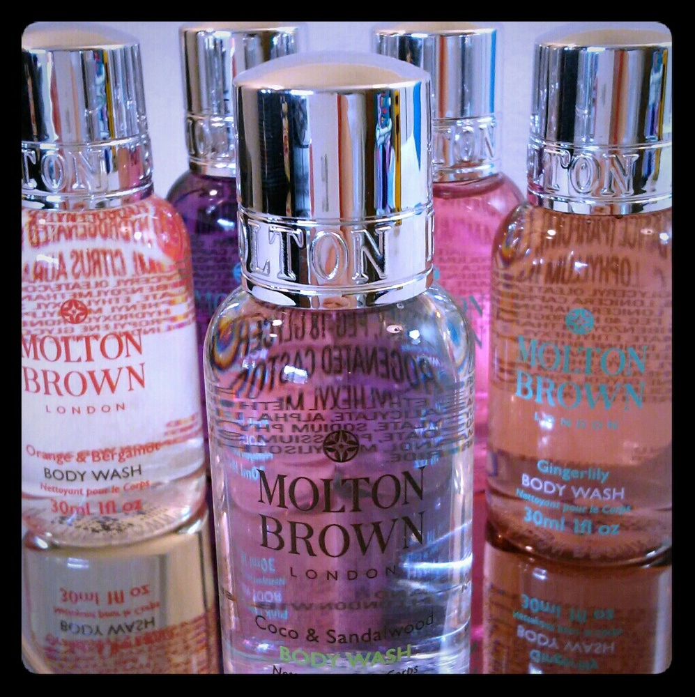 5 mini 1oz bottles Molton Brown Body Wash