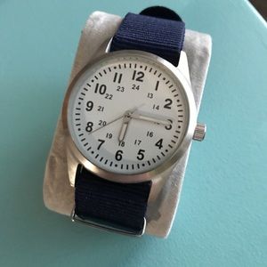 Blue Nylon Strap Watch