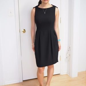 Ann Taylor Little Black Dress with Shoulder Bows