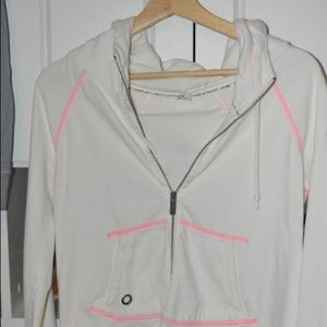 White Roxy Light Zip Up Sweater || size S