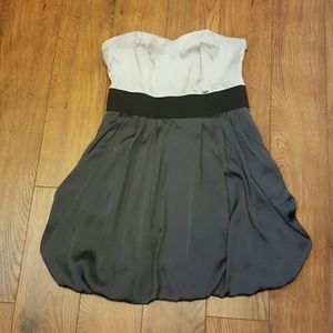 H&M Grey Strapless Dress Sz 10