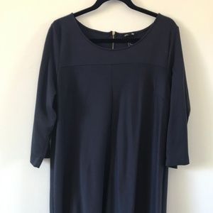 Navy Maternity Swing Dress