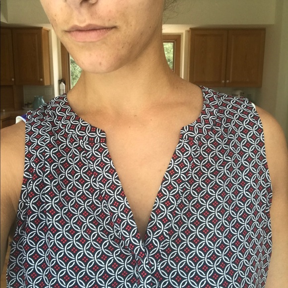 {Willi Smith} Geometric Blouse, L - Picture 2 of 5