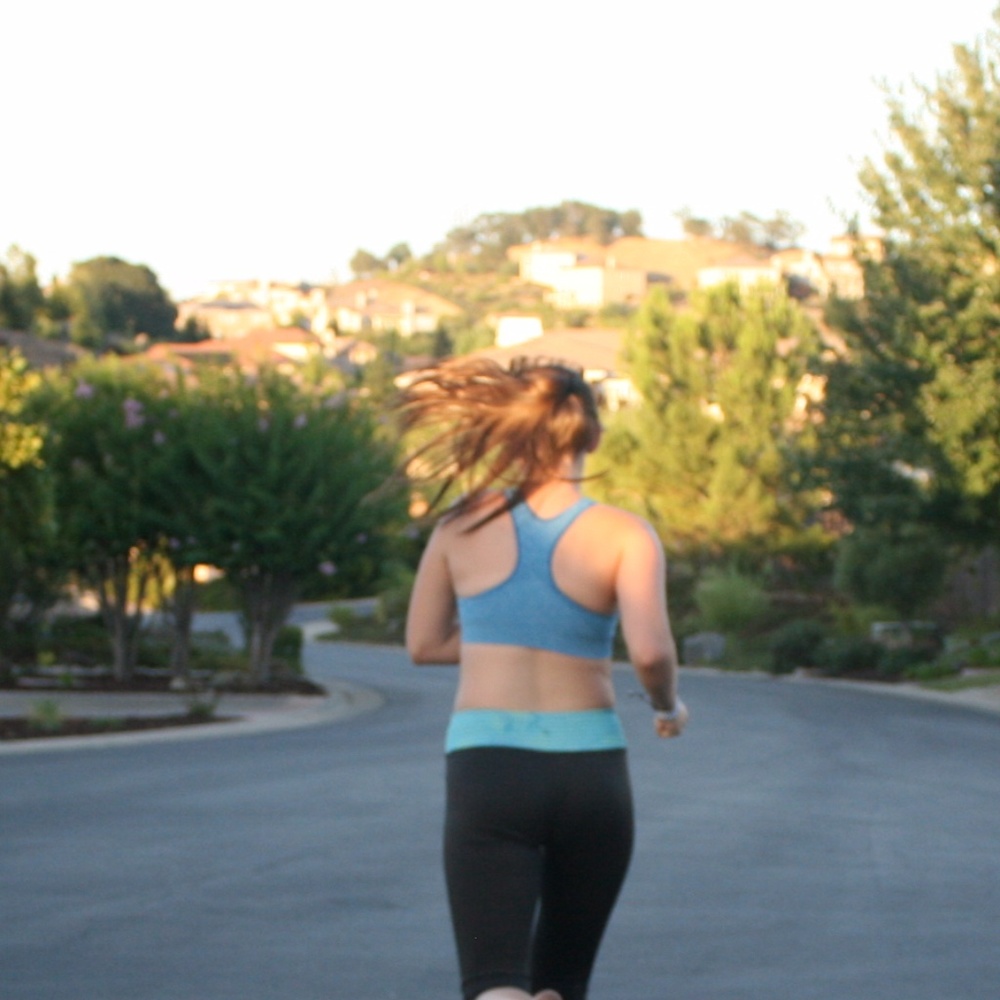 yoga pants and sports bra