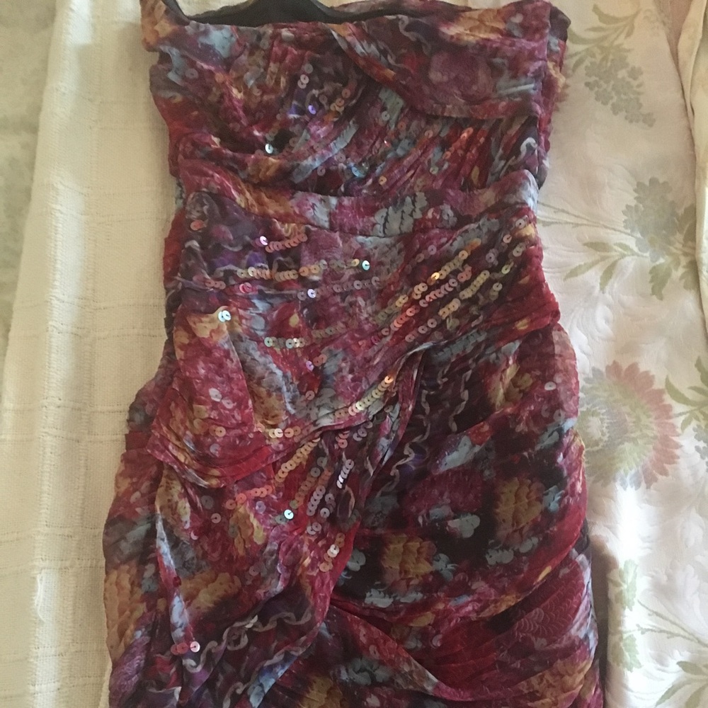 DVF Silk chiffon cocktail dress, NWOT