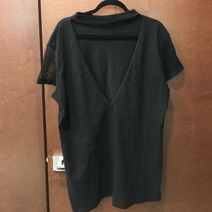 LF black cut out t shirt dress