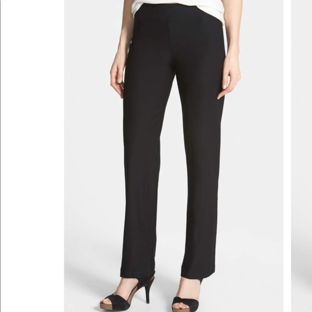 Eileen fisher petite crepe straight leg pant