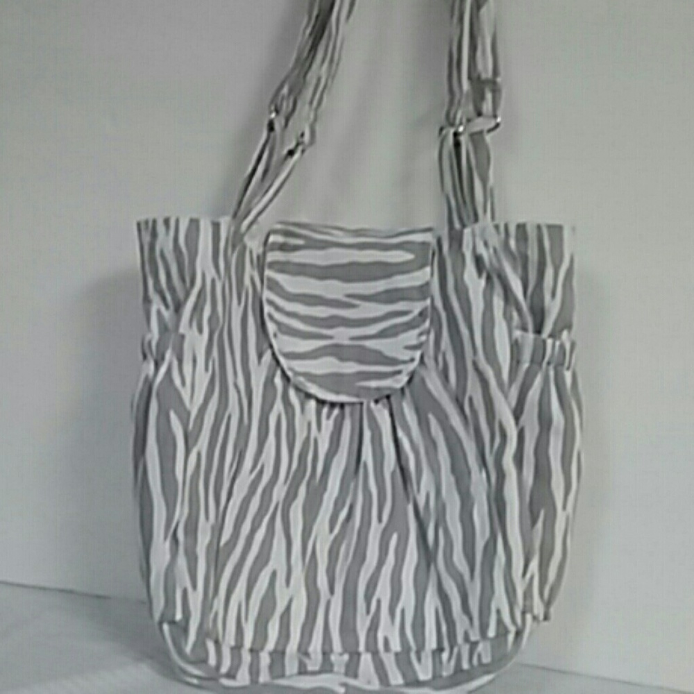 Hand made custom shoulder bag zebra print