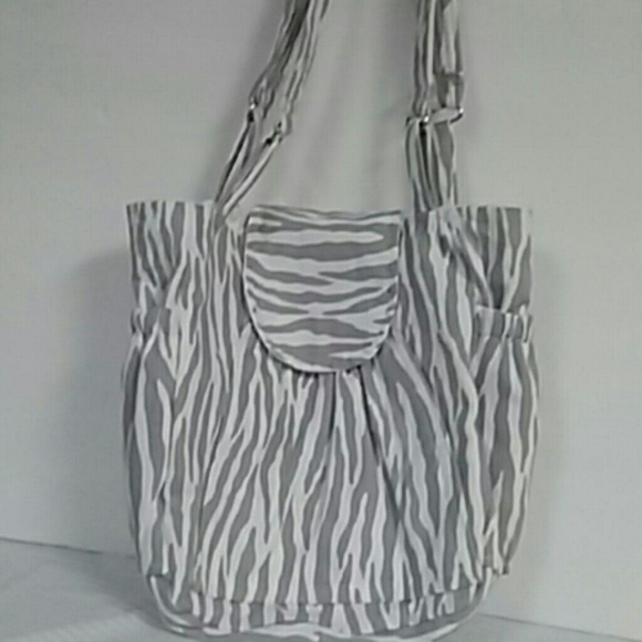 Hand made custom shoulder bag zebra print - Picture 1 of 7