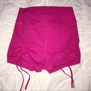 Lululemon hot pink liberty shorts