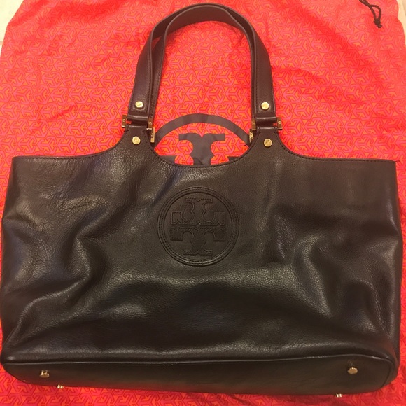 Tory Burch Black Leather Tote