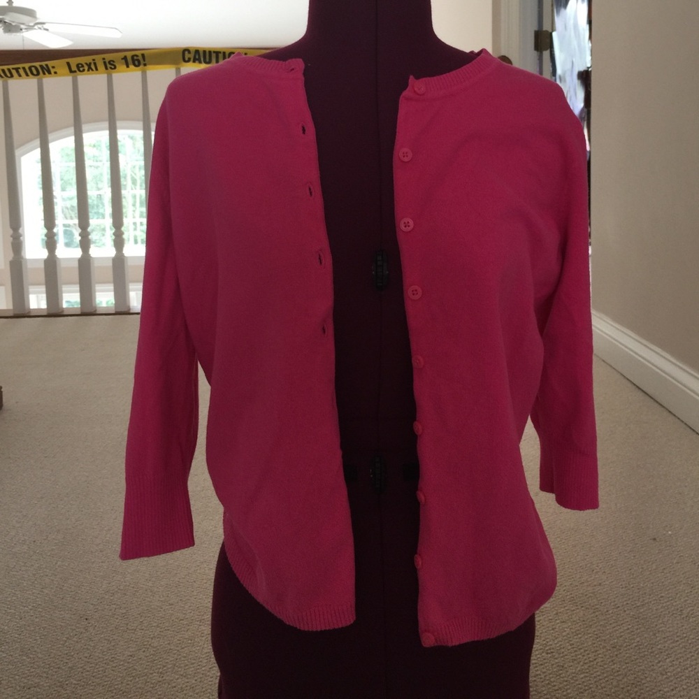 Pink cardigan