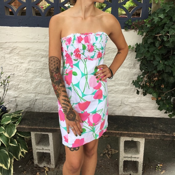 Lilly Pulitzer strapless dress - Picture 2 of 4