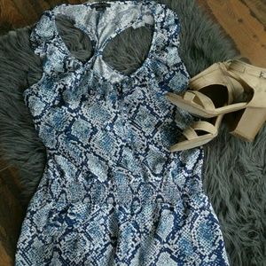 Adorable BCBG blue snake skin pattern Romper!!!