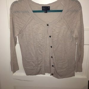 American Eagle creamed colored cardigan.