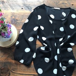 Le Lis Polkadot Blouse
