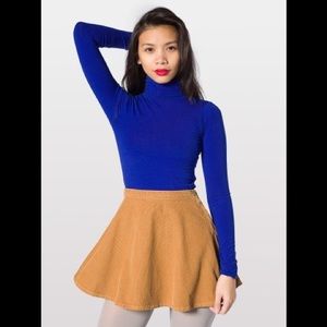 American Apparel M Corduroy Circle Skirt Tan