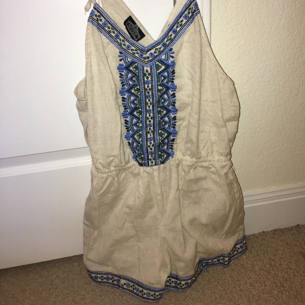 Blue & Green Romper