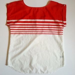 The Limited Red & White Stripe Top