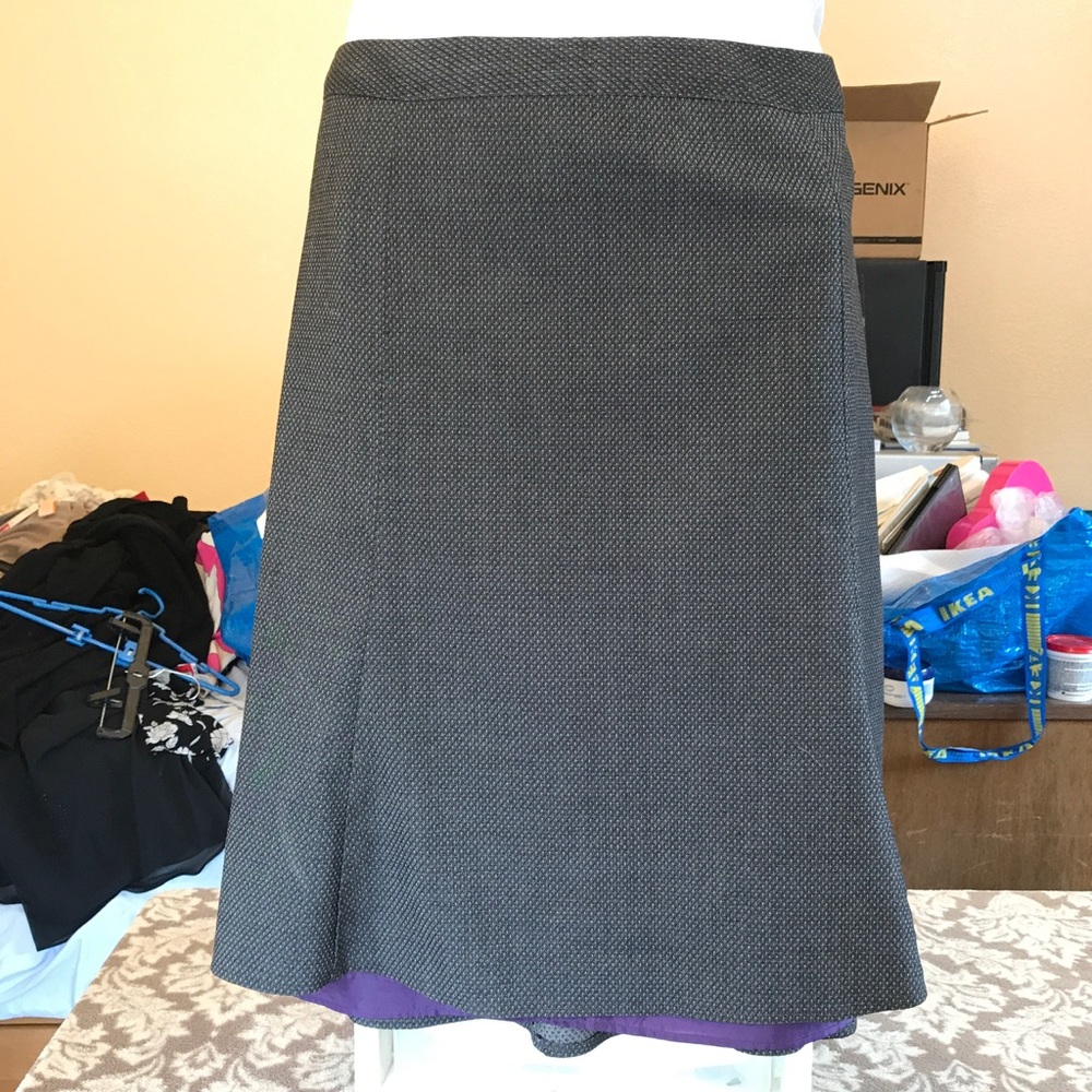 Lane Bryant grey flared skirt 4x