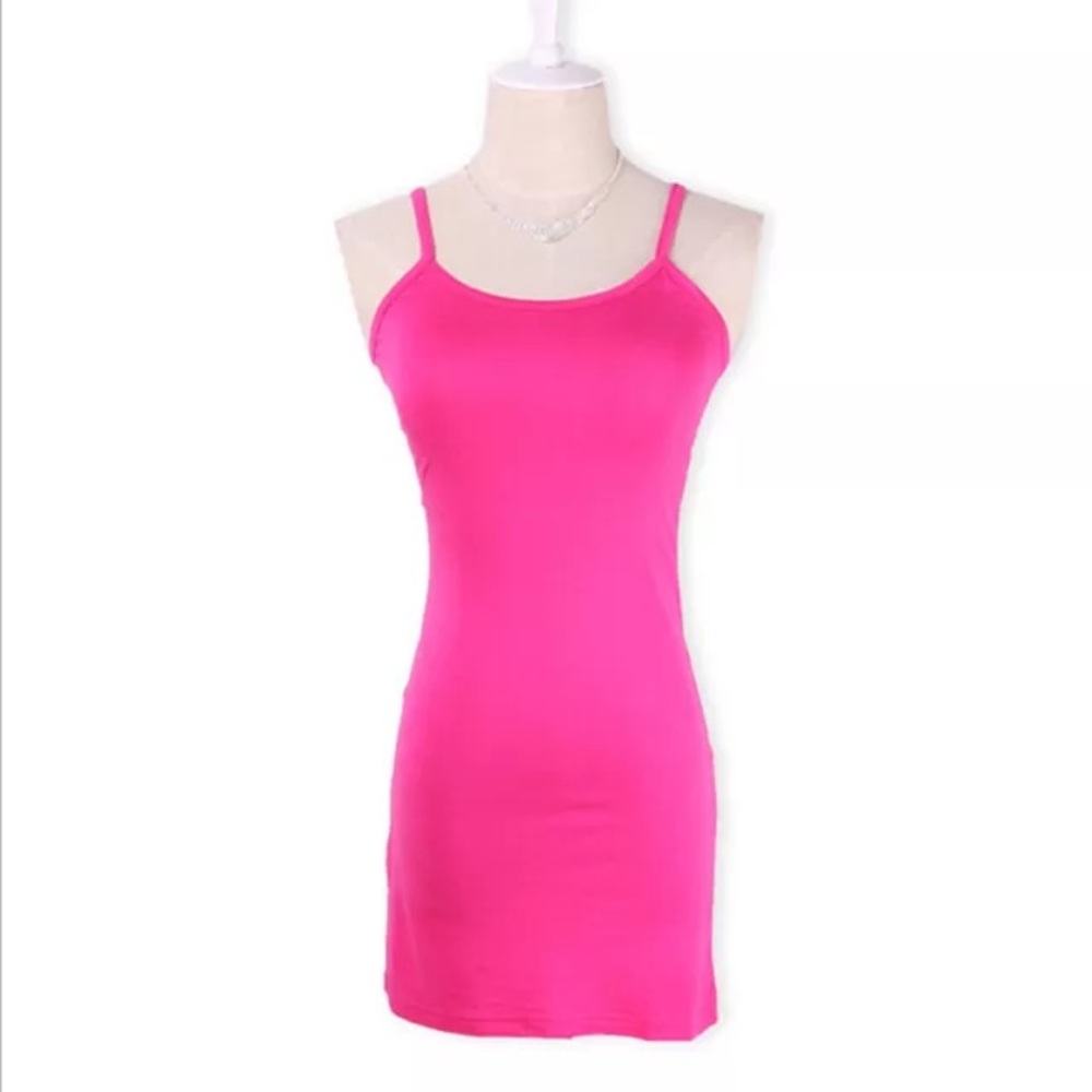 Hot pink cami dress