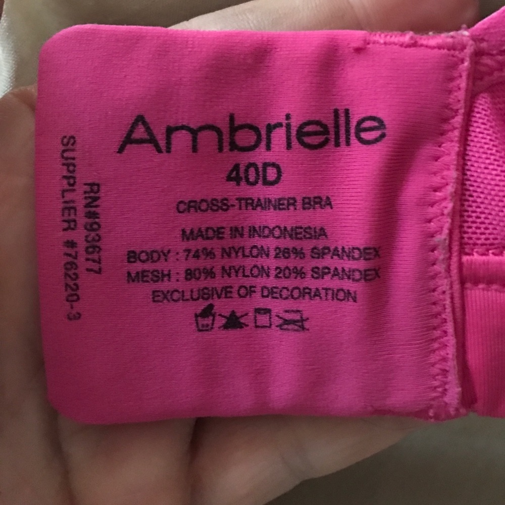 40 d pink. sports bra