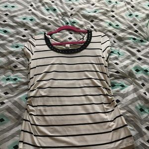 Cream and white shirt