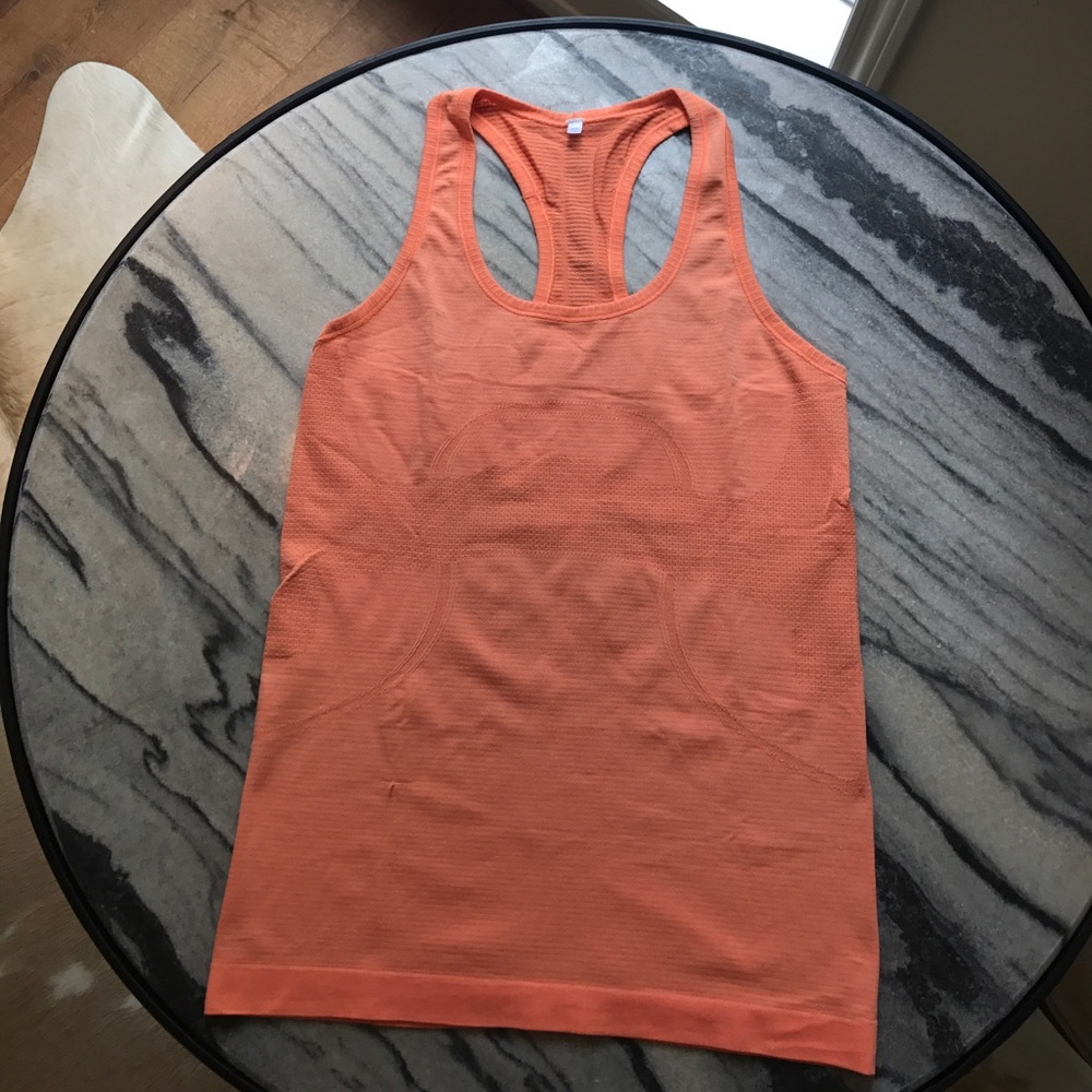 Orange lululemon swiftly tech racerback