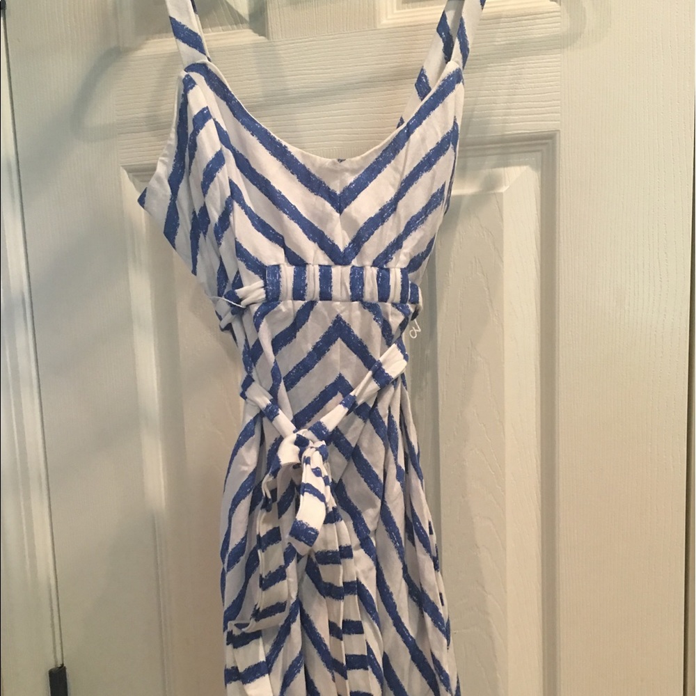 Lilly Pulitzer white & blue wrap dress