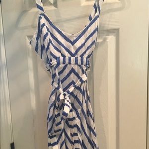 Lilly Pulitzer white & blue wrap dress