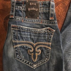 Men's Rock Revival jeans.