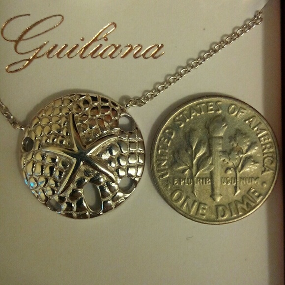 Sterling silver Sand dollar necklace - Picture 2 of 6