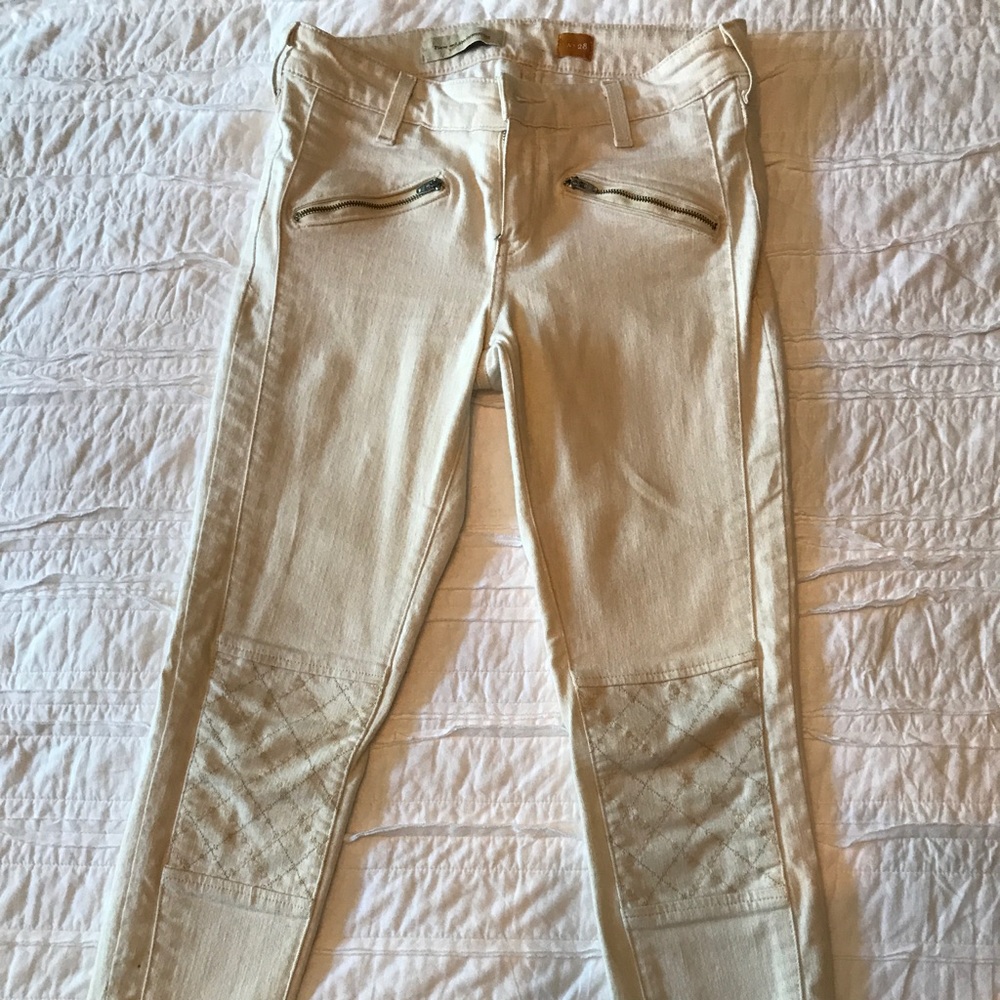 White Pilcro moto jeans 27