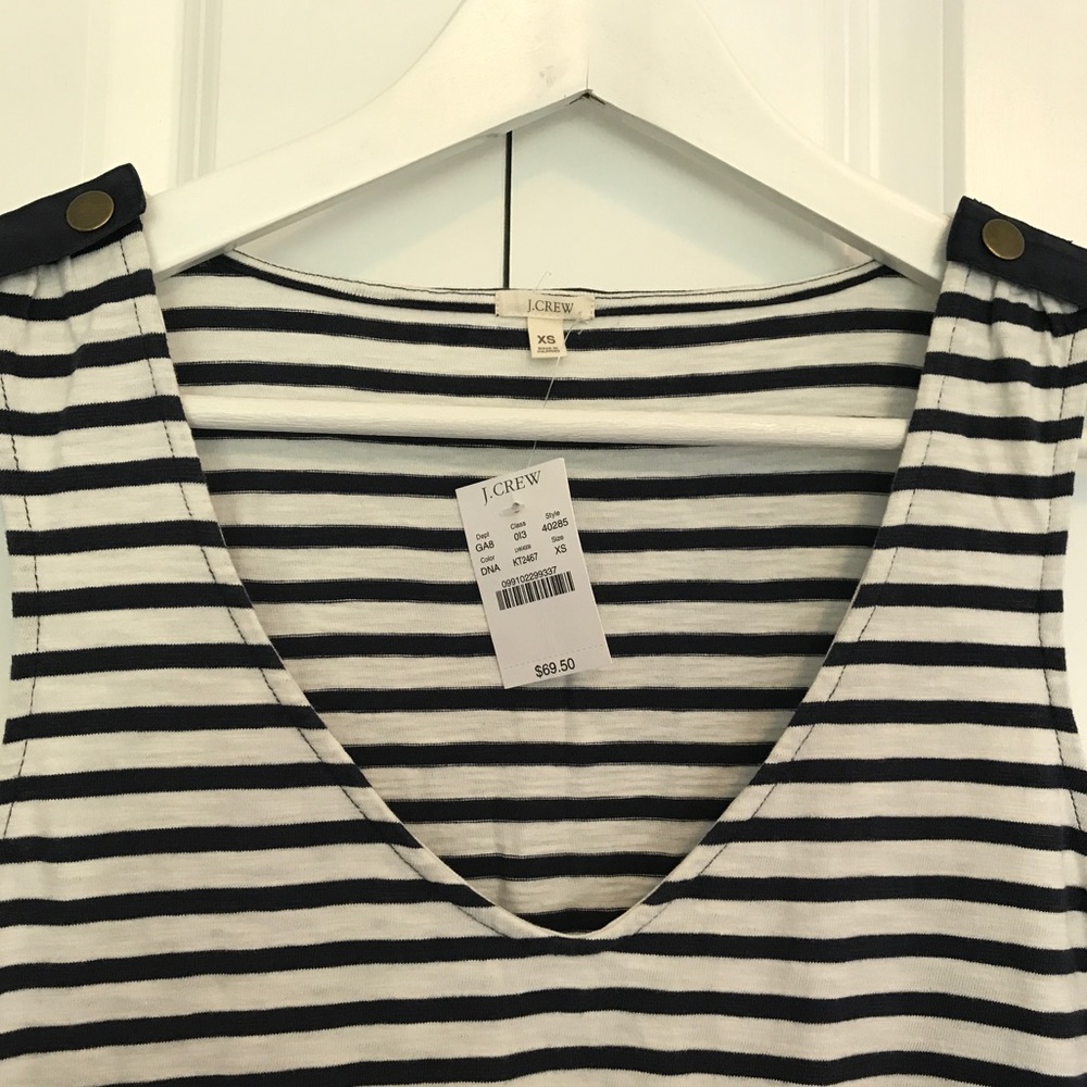 New W/ Tag J. Crew Cotton Stripe Dress