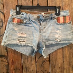 Vintage Frayed Denim Shorts