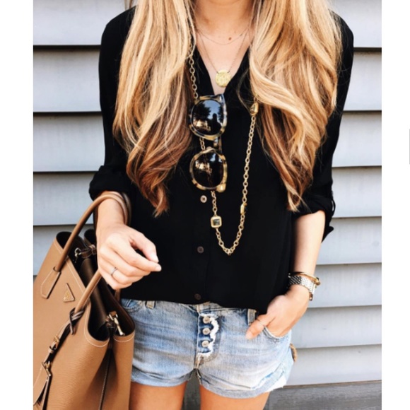 LOFT Tops - LOFT Black Blouse