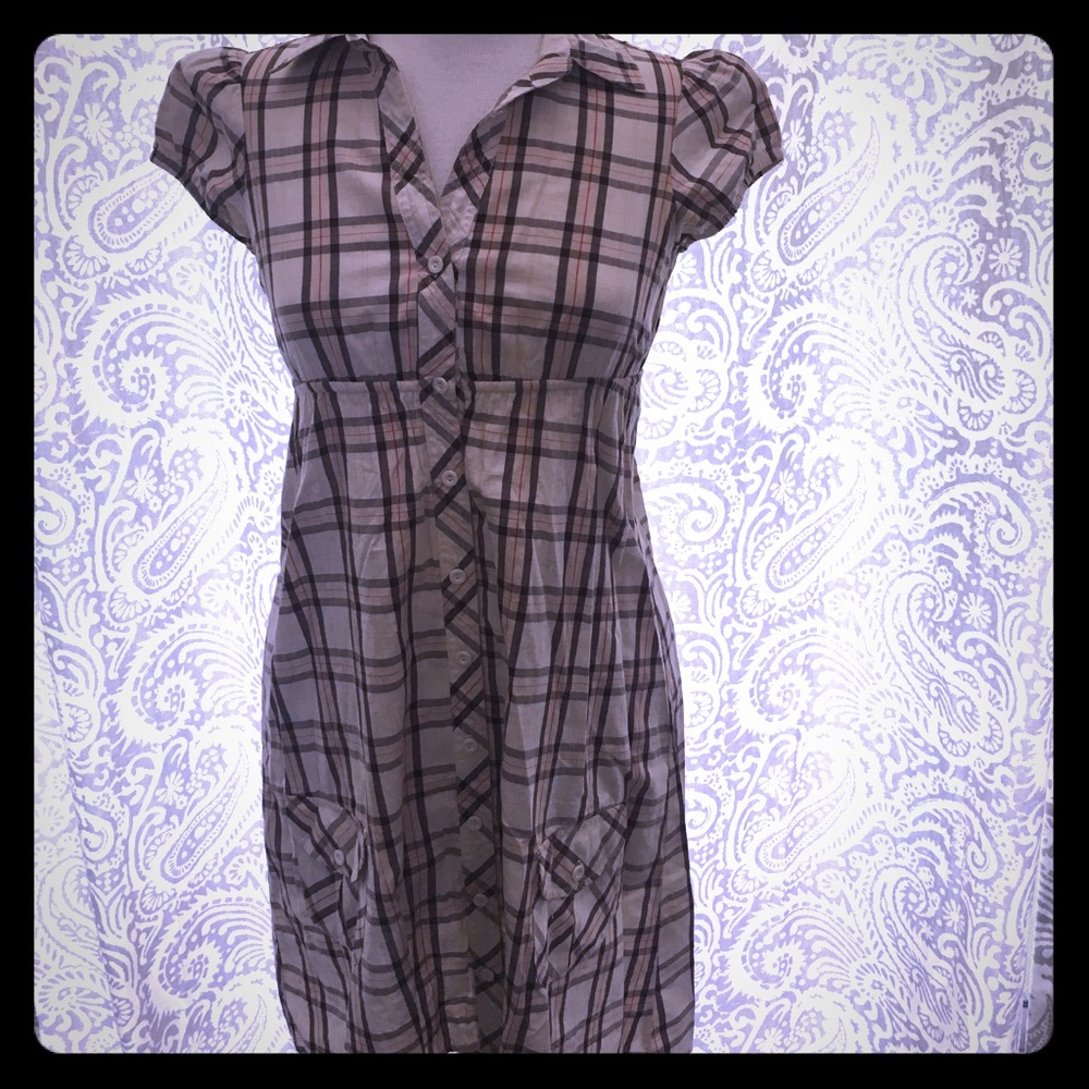 Brown plaid sundress